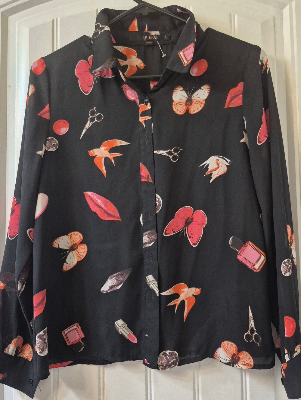 Womens F.N.Y. Printed Blouse Size XS